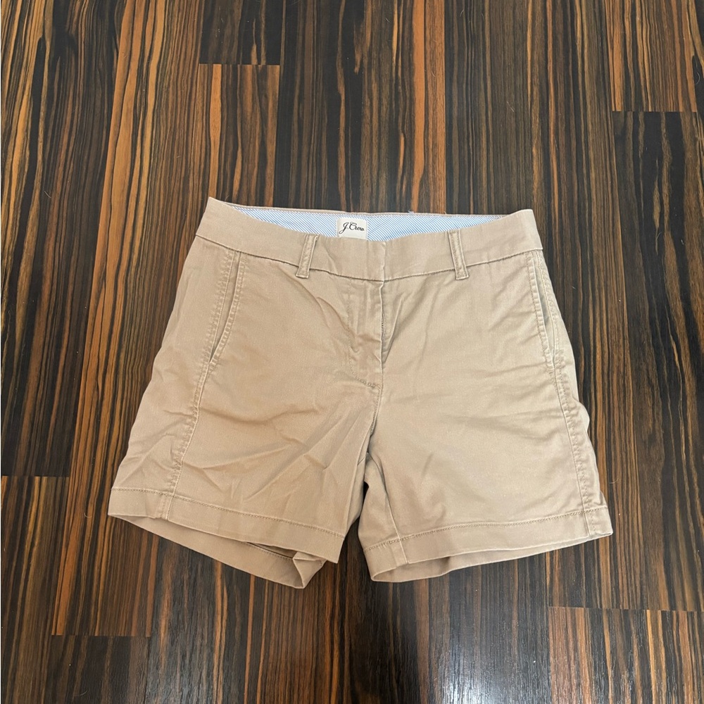 J. Crew Women's  Chino Tan Shorts 5”